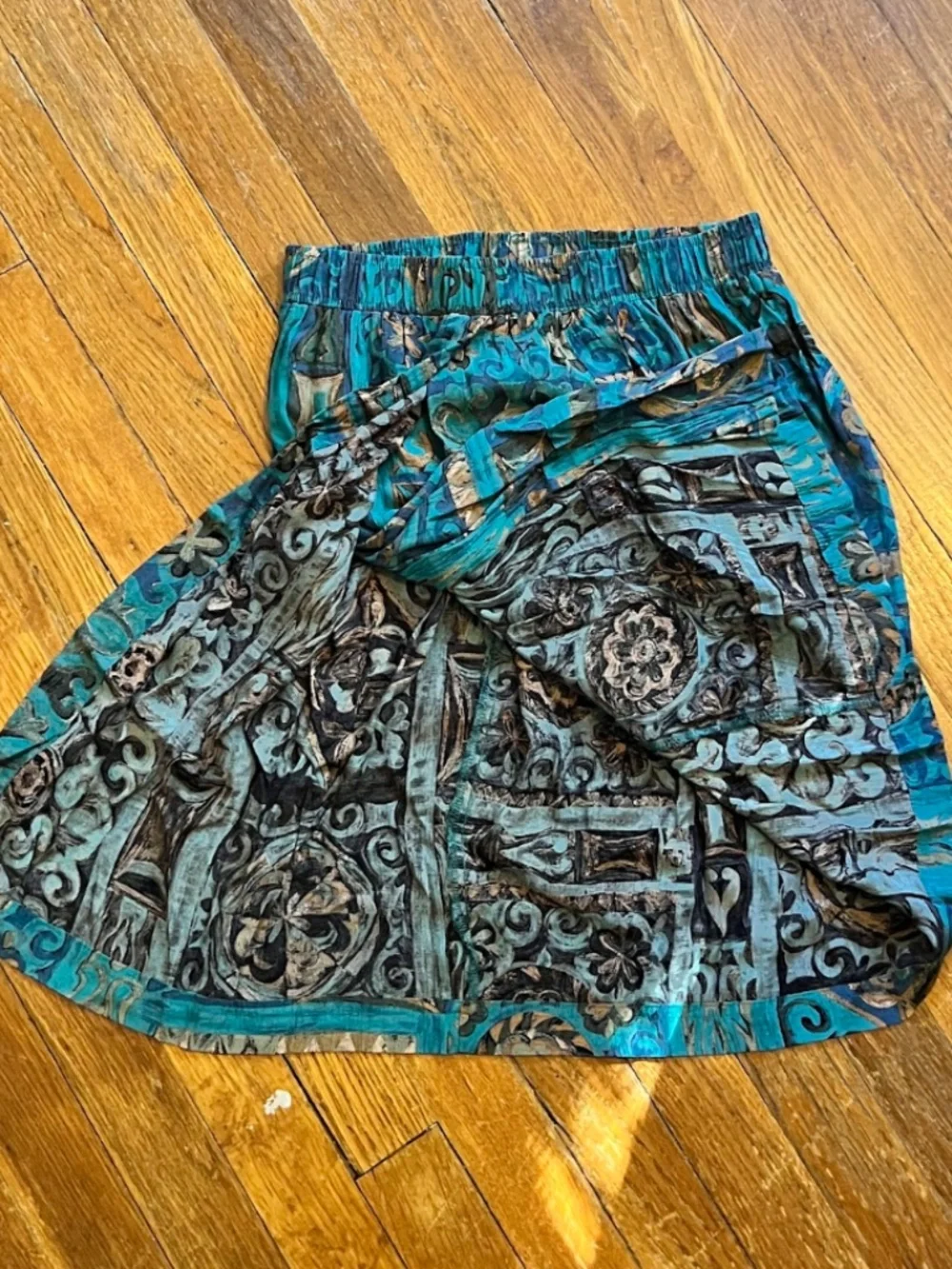 Vintage Paisley Wrap Skirt Karen Kane Sz Medium